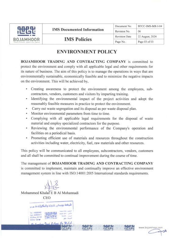 Environmental Policy